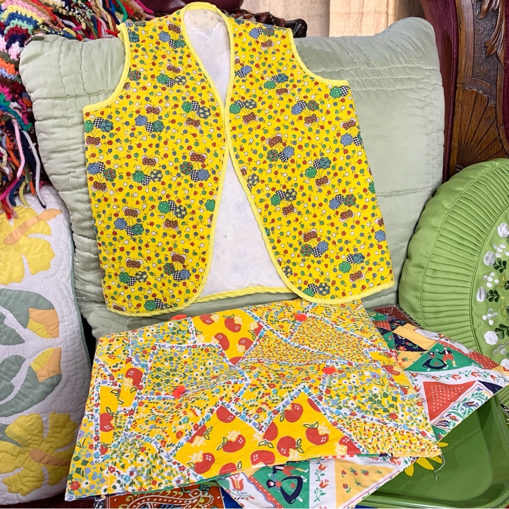 70s Kids Vest and Doll Quilt